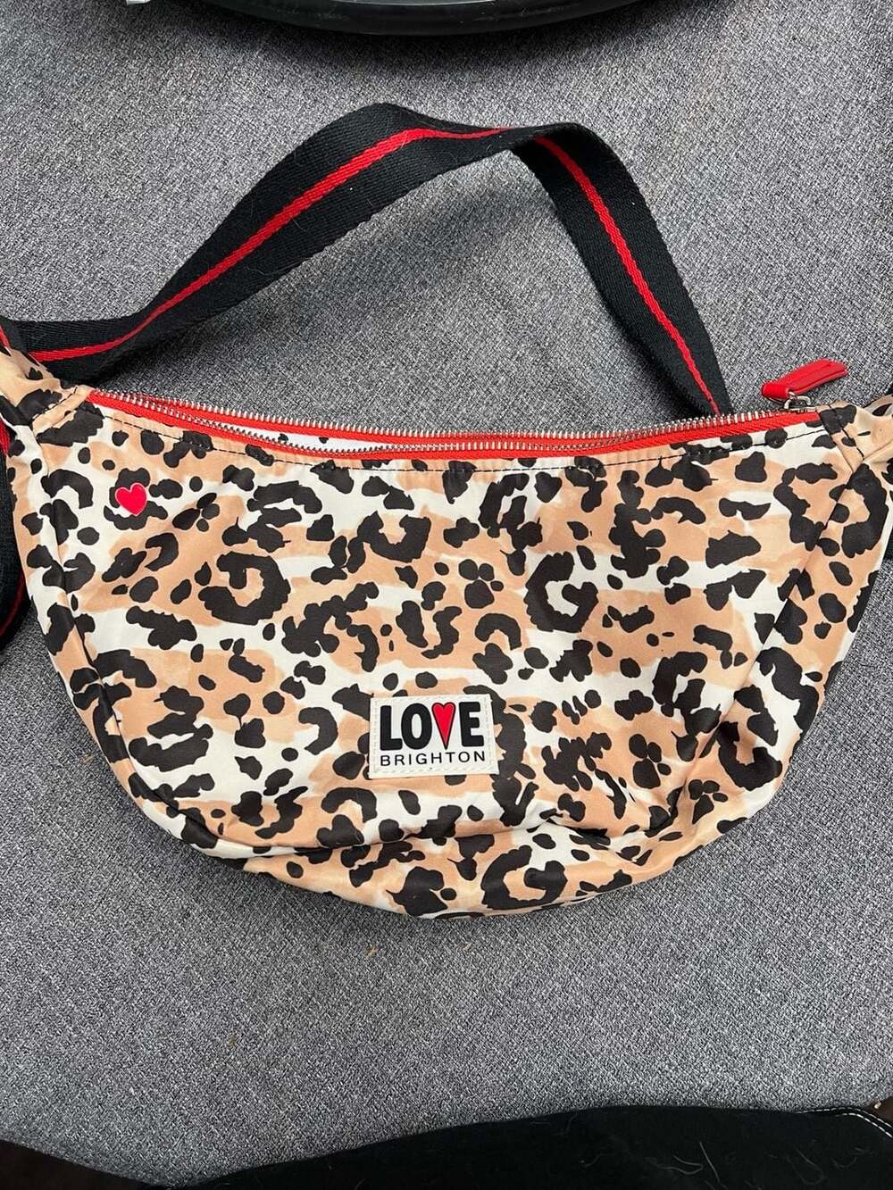 Brighton Spotted Love Swing Bag Leopard Print Crossbody
